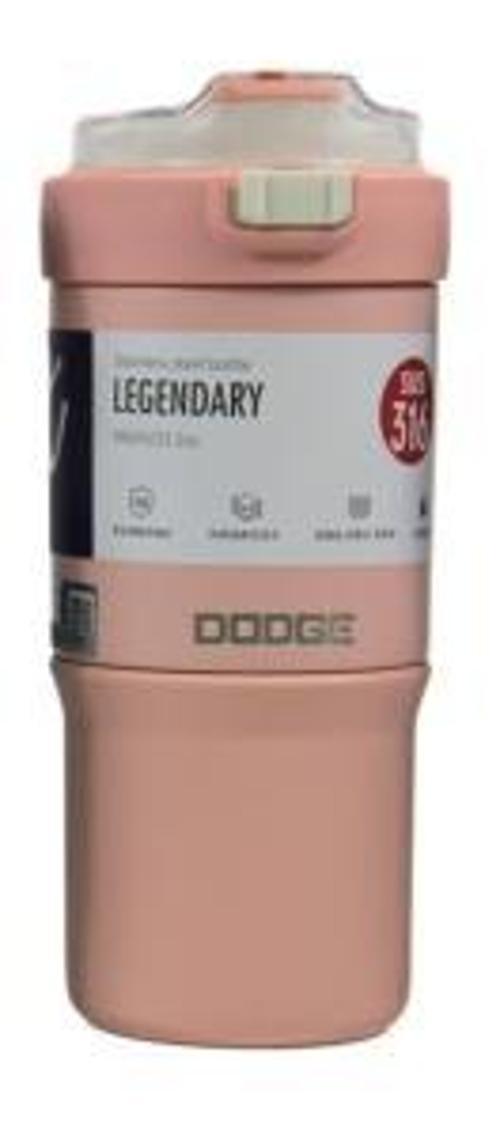 Dodge DB-23684 Çift Kullanım Pipetli/Rahat İçim Pembe 660ml Çelik Termos