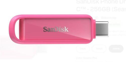 SDIXS0N-256G-GN6NG 256GB Phone Drive with USB-C-128GB (Seastar Pink) Flash Bellek
