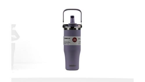 Dodge DB-24584 Çift Kullanım Pipetli/Rahat İçim Mor 1200ml Çelik Matara