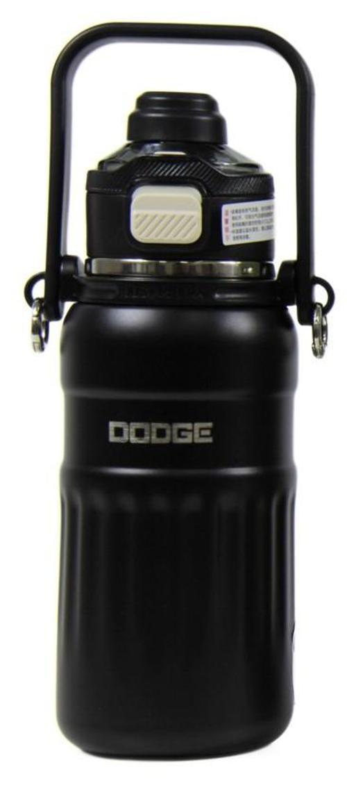 Dodge DB-24546 Çift Kullanım Pipetli/Rahat İçim Siyah 800ml Askılı Çelik Matara
