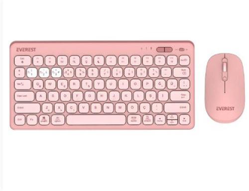LUMI KM-BT903 Pembe 3in1 3 BT + 2.4 1600dpi  Q Kablosuz Klavye + Mouse Set