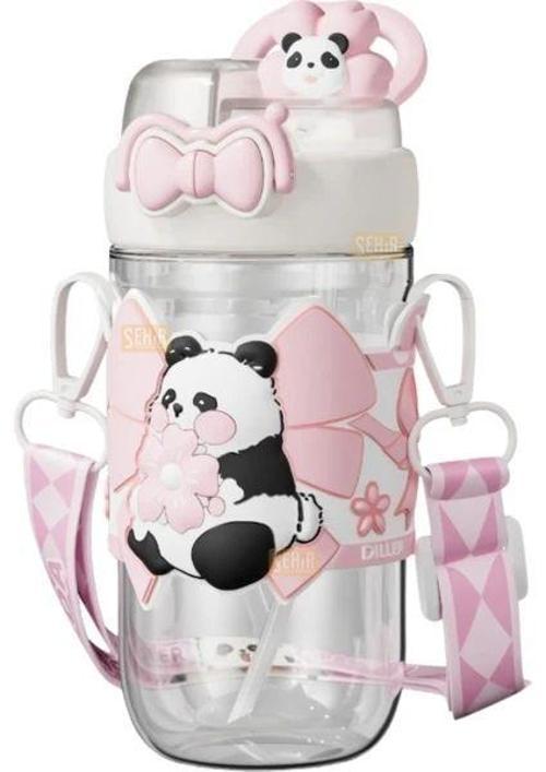 Diller D2518 580ml Çift Kullanım Askılı Pipetli Tritan Matara