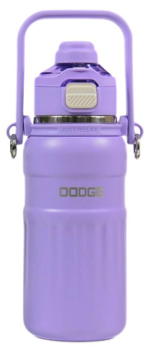 Dodge DB-24546 Çift Kullanım Pipetli/Rahat İçim Mor 800ml Askılı Çelik Matara