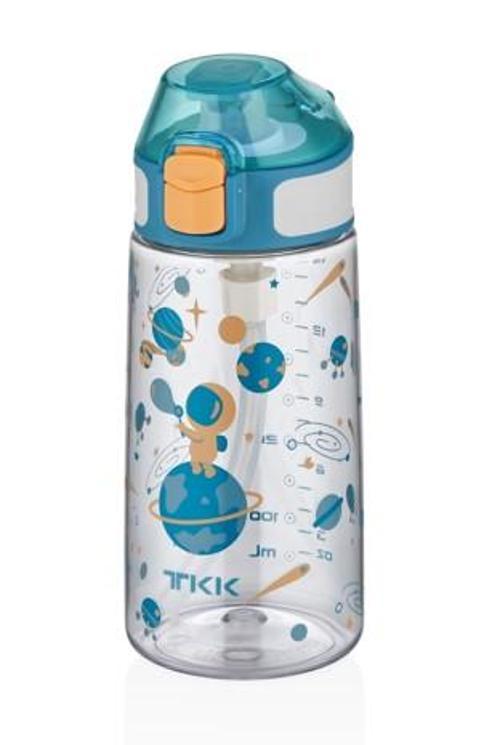 Tkk T3002 500ml Pipetli Yeşil Astronot Desenli Tritan Matara
