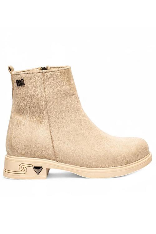 Bej İçi Termal Astar Süet Kadın Bot NSB946