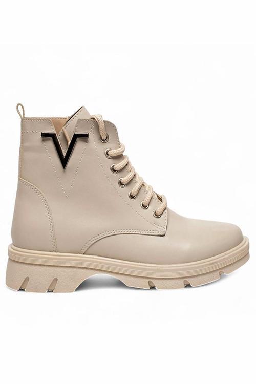 Gls Bej İçi Kürklü Cilt Kadın Bot & Bootie