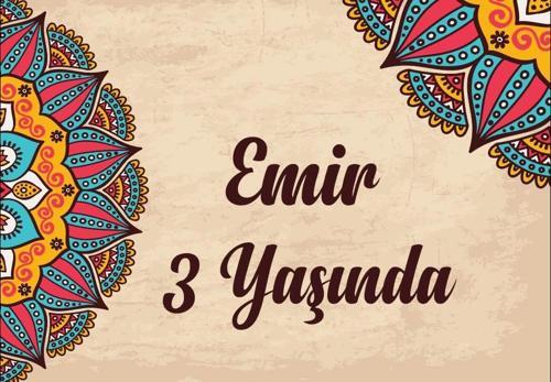 Çini Temalı Doğum Günü Afişi 35X50 cm