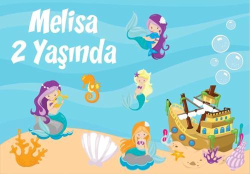 Deniz Altı Temalı Doğum Günü Afişi 35X50 cm