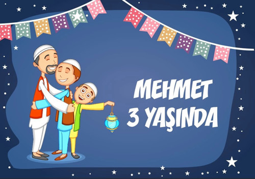 İslam Temalı Doğum Günü Afişi 35X50 cm