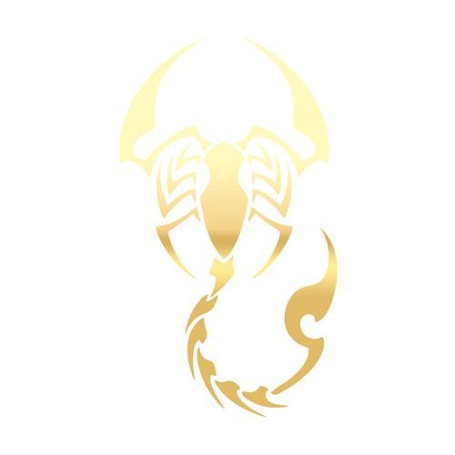 Akrep Araba Sticker 17x17 Cm Gold