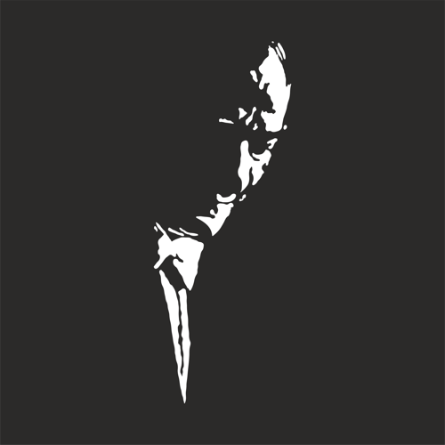 Atatürk Silüet Sticker17x17 Cm Beyaz