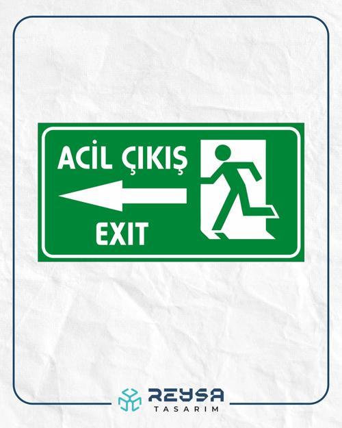 Acil Çıkış Sticker 20X28 Cm