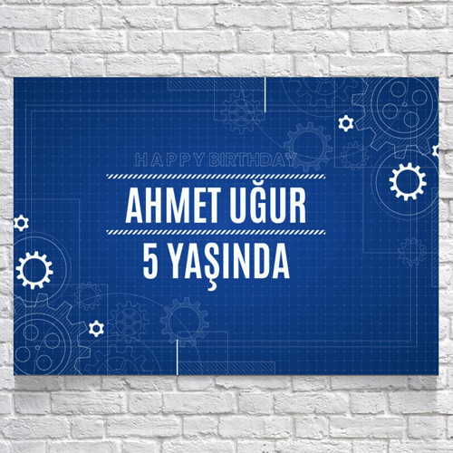 Mühendis Temalı Doğum Günü Afişi 50X70 cm