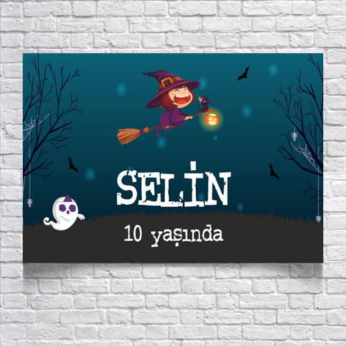 Cadı Temalı Doğum Günü Afişi 50X70 cm