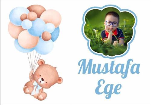 Ayıcık Temalı Doğum Günü Afişi 70X100 cm