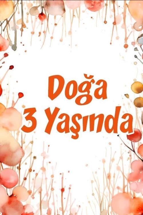 Pembe Çiçekler Doğum Günü Afişi 50X70 cm