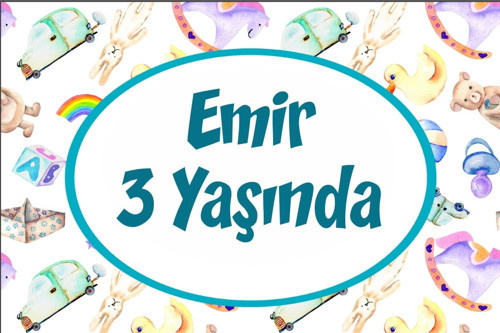 OyuncakLAR Temalı Doğum Günü Afişi -1 50X70 cm
