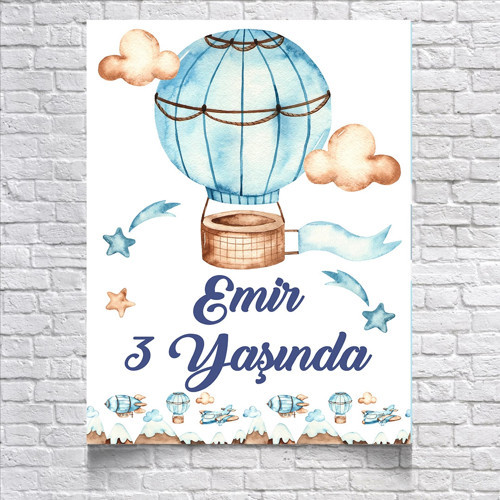 Balon Temalı Doğum Günü Afişi 35X50 cm