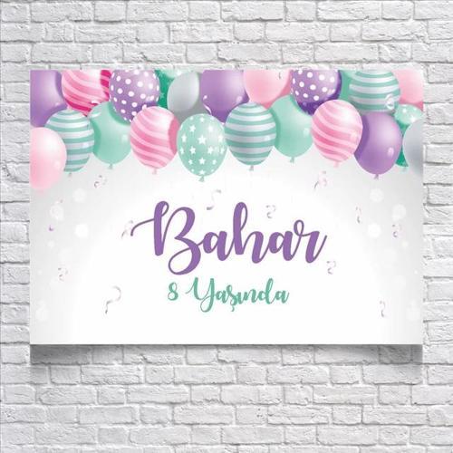 Balon Temalı Doğum Günü Afişi 100x150 Cm