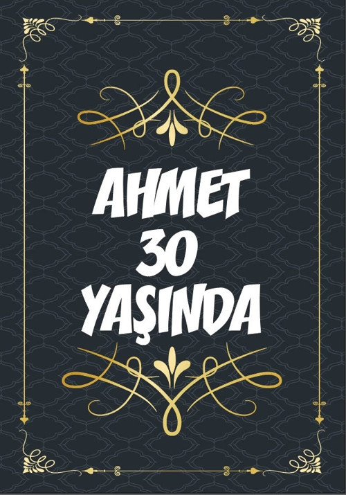 Klasik Temalı 30 Yaş Doğum Günü Afişi 50X70 cm