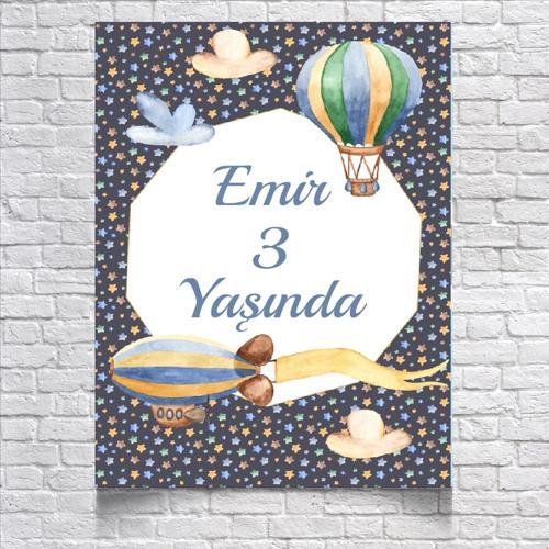Balon Temalı Doğum Günü Afişi 35X50 cm