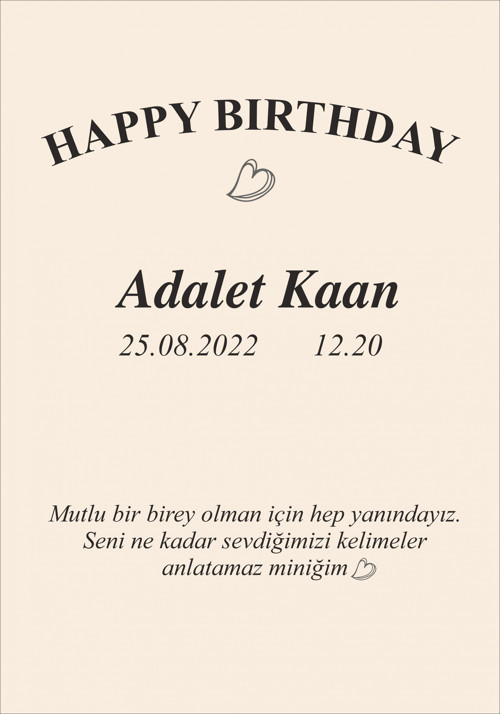 Sade Doğum Günü Afişi 50X70 cm