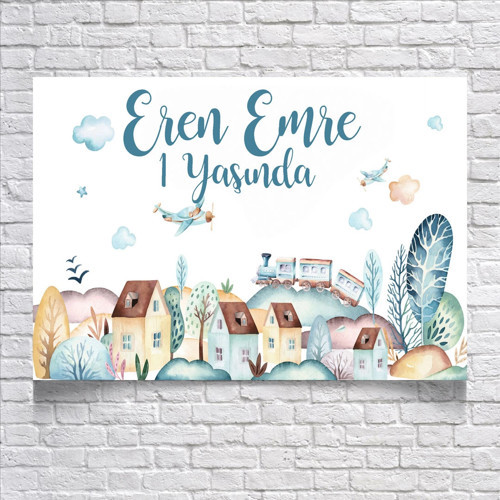 Manzara Temalı Doğum Günü Afişi 70X100 cm