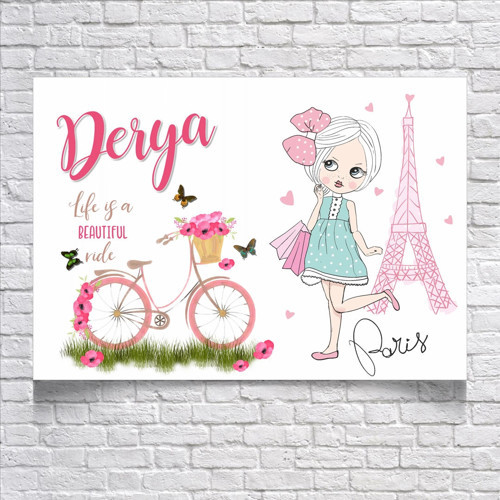 Paris Temalı Doğum Günü Afişi 70X100 cm