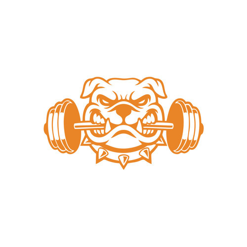 Bulldog Araba Sticker 17x17 Cm Turuncu