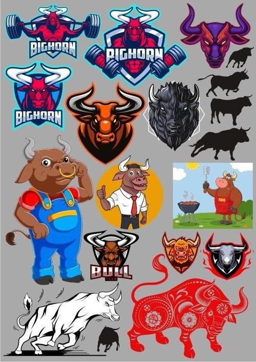 Boğa Sticker Set 20 Parça Telefon, Tablet, Defter, Laptop Sticker