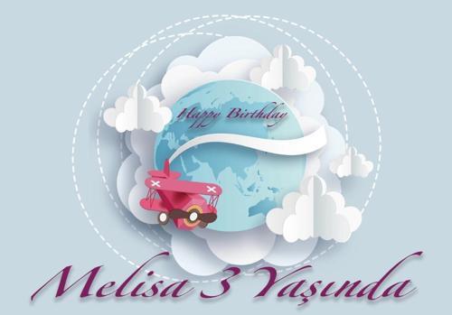 Seyahat ve Dünya Temalı Doğum Günü Afişi 50X70 cm