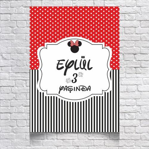 Çizgili Puantiyeli Doğum Günü Afişi 35X50 cm