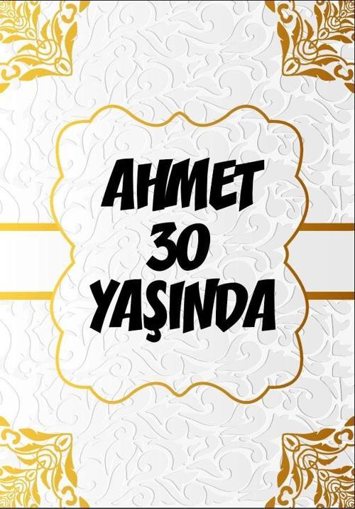 Beyaz Desenler Klasik Temalı Doğuım Günü Afişi 100X150 cm