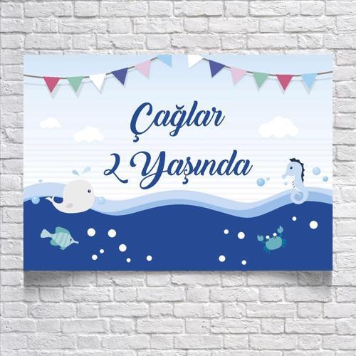 Deniz Temalı Doğum Günü Afişi 50x70 Cm