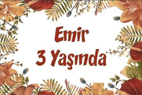 Sarı Yapraklar Temalı Doğum Günü Afişi 100X150 cm