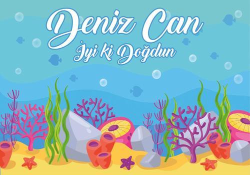 Deniz Temalı Doğum Günü Afişi 35X50 cm