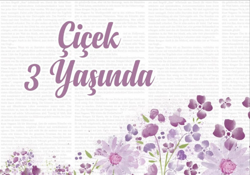 Çiçekler Temalı Doğum Günü Afişi -1 50X70 cm