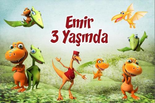 Dinozorlar Temalı Doğum Günü Afişi 35X50 cm