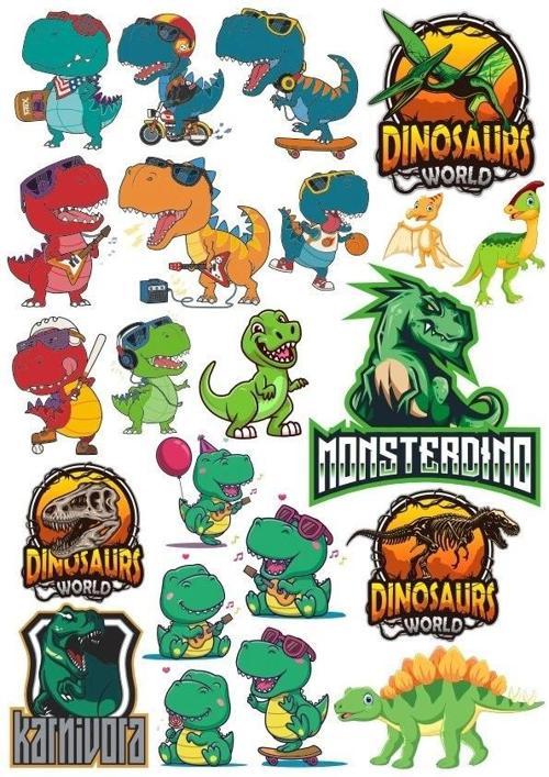 Dinozorlar Sticker Set 6 22 Parça Telefon, Tablet, Defter, Laptop Sticker