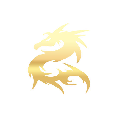 Ejderha Araba Sticker 17x17 Cm Gold
