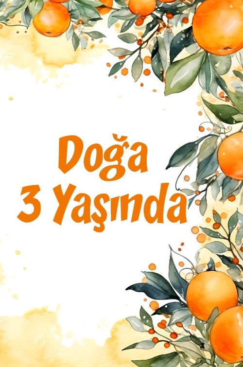 Portakallar Temalı Doğum Günü Afişi 70X100 cm