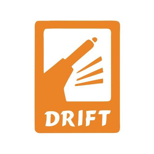 Drift Araba Sticker 17x17 Cm Turuncu