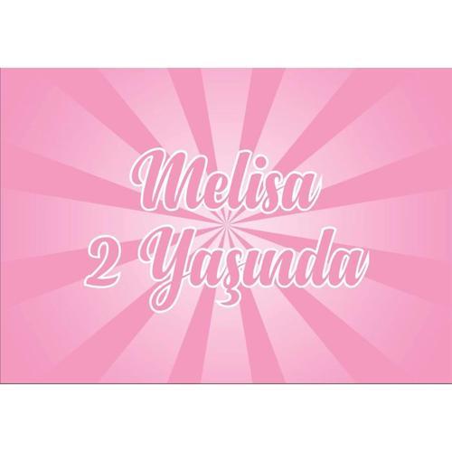 Pembe Doğum Günü Afişi -1 70X100 cm