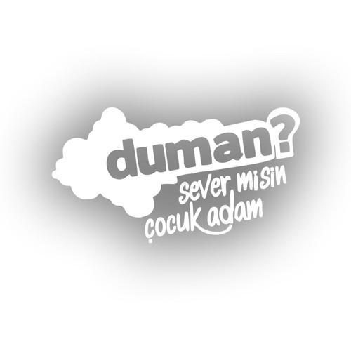 Duman Sever Misin Çocuk Adam Araba Sticker 17x17 Cm Beyaz