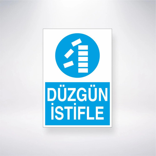 Düzgün İstifle Sticker 20X28 Cm