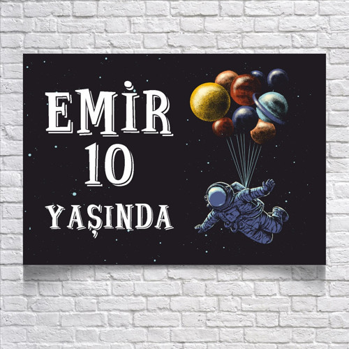 Astront Temalı Doğum Günü Afişi 35X50 cm