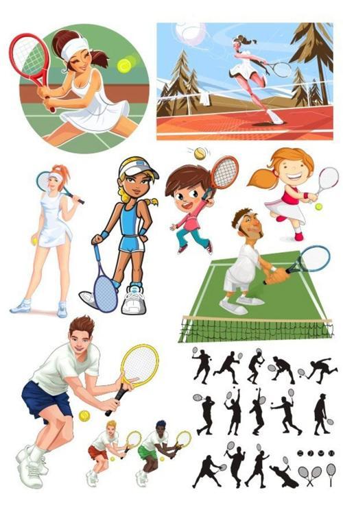 Tenis Sticker Set 20 Parça Telefon, Tablet, Defter, Laptop Sticker
