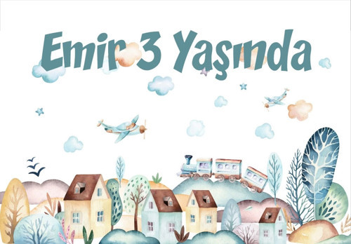Evler Şehir Teamlı Doğum Günü Afişi 70X100 cm