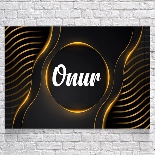 Gold Temalı Doğum Günü Afişi 50X70 cm