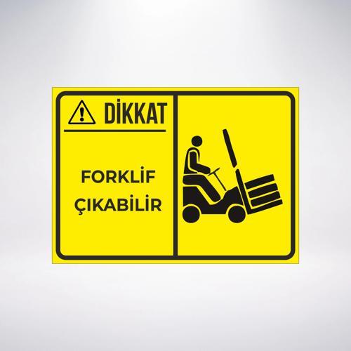 Forklift Çıkabilir Sticker 20X28 Cm